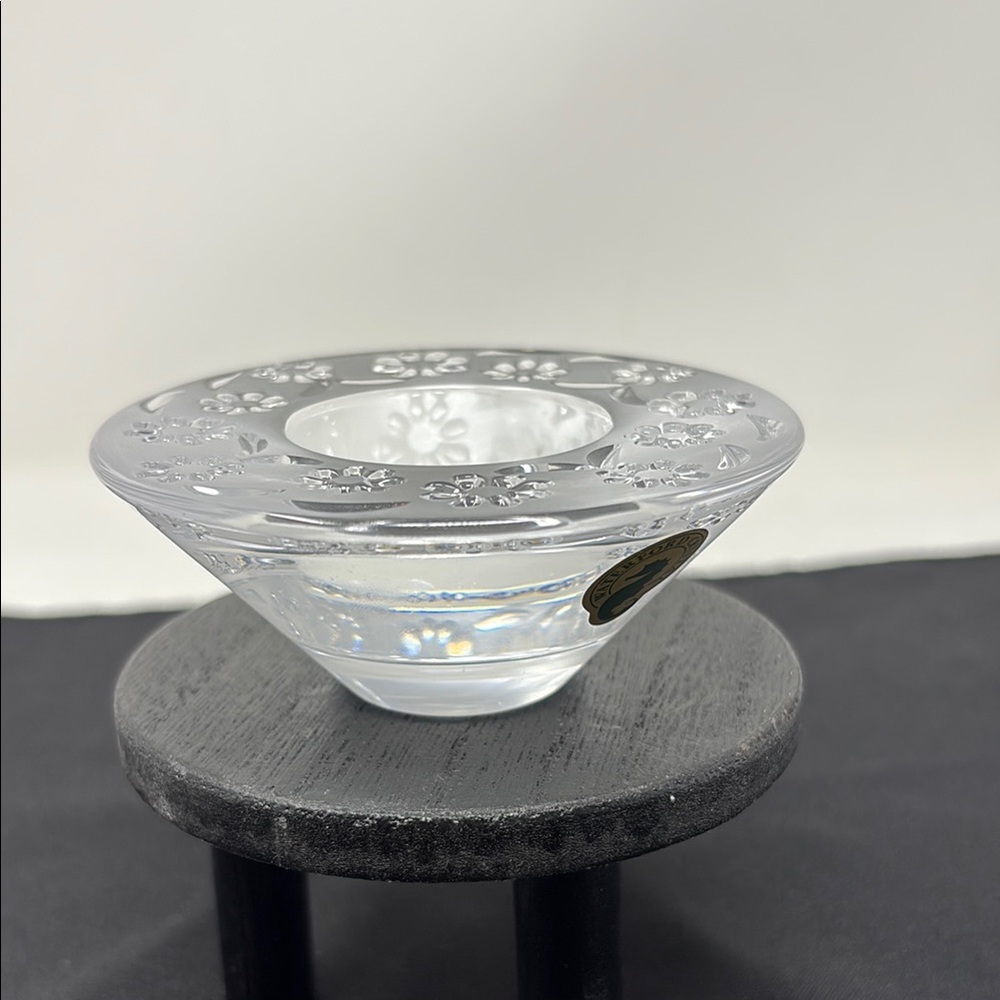 WATERFORD Daisies Crystal Tealight Holder
